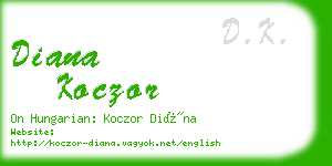 diana koczor business card